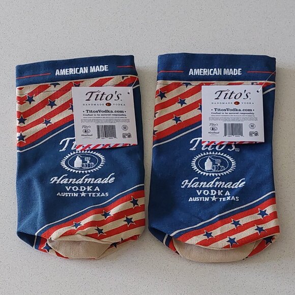 NEW - Tito's Set of 2 Canvas Craft Vodka Drawstring Bags - Picture 2 of 9